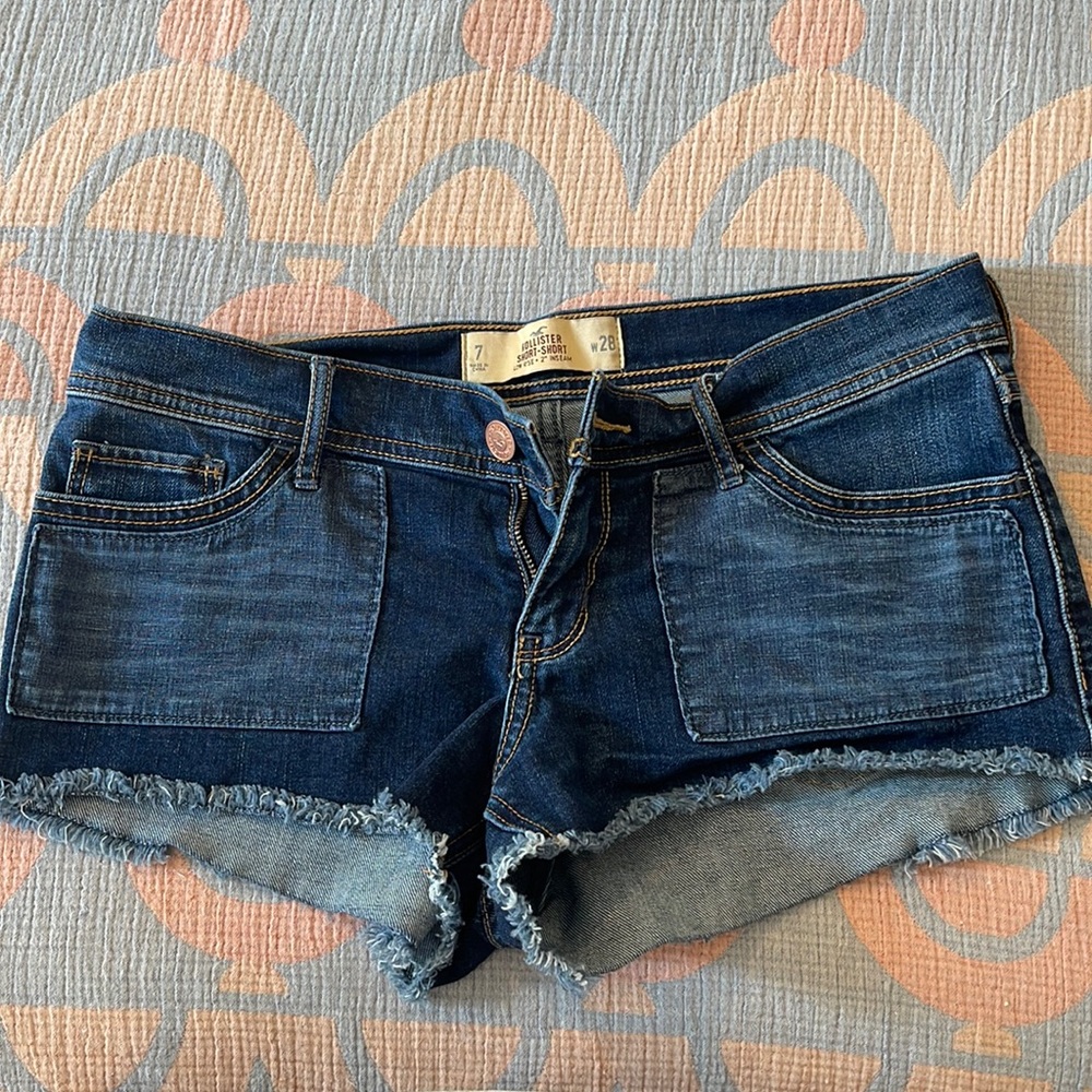 Hollister short-short low rise denim shorts